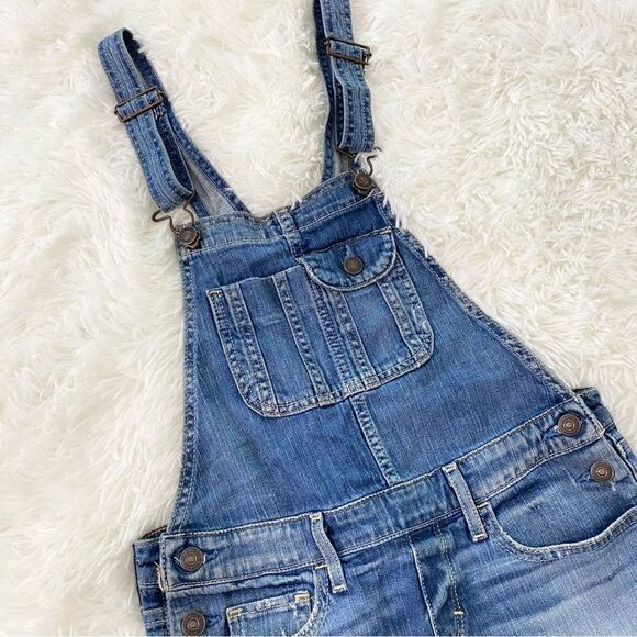 Vintage Y2k Abercrombie & Fitch Blue Denim Overalls - Picture 2 of 5
